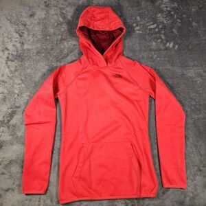The North Face Flash Dry Stringless Hoodie Womens XS Pullover Thumbholes Red